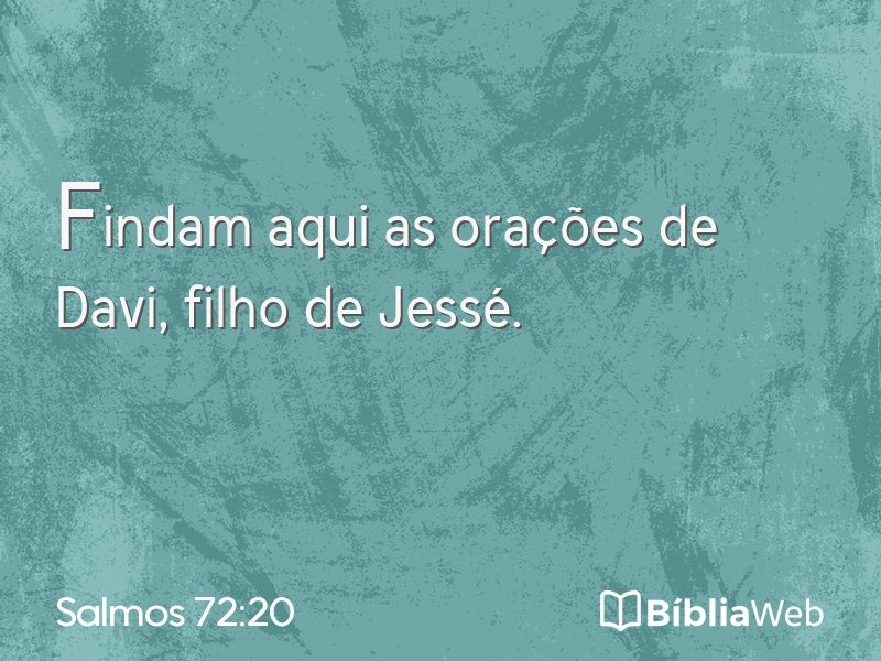 Salmos 72:20 em imagem para compartilhar