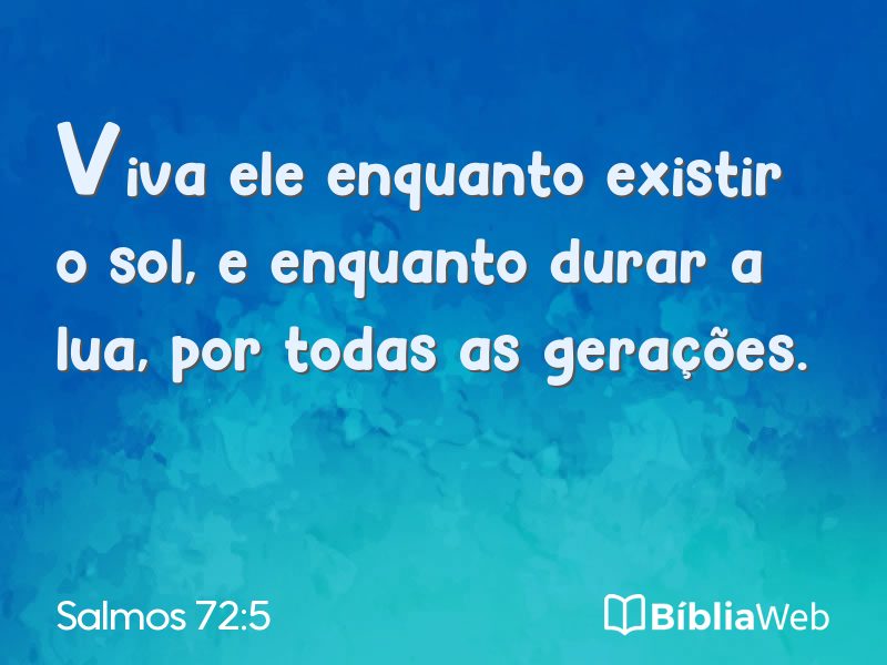 Salmos 72:5 em imagem para compartilhar