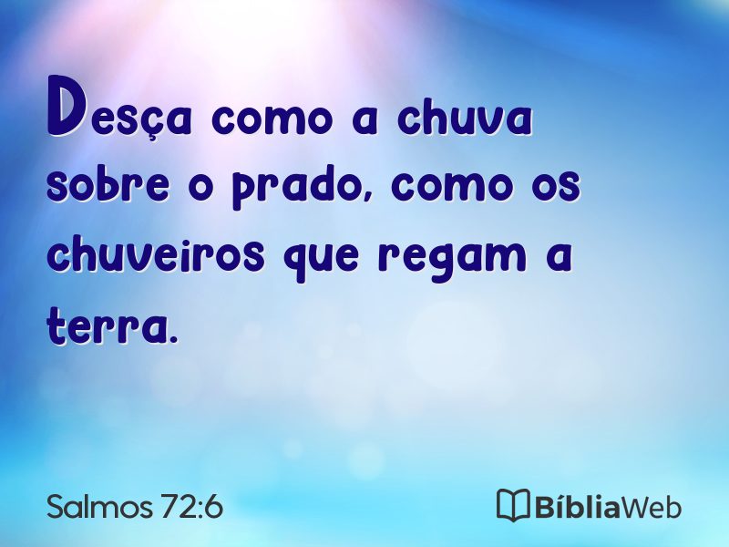 Salmos 72:6 em imagem para compartilhar