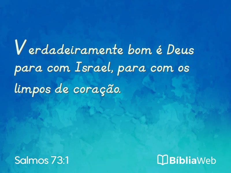 Salmos 73:1 em imagem para compartilhar