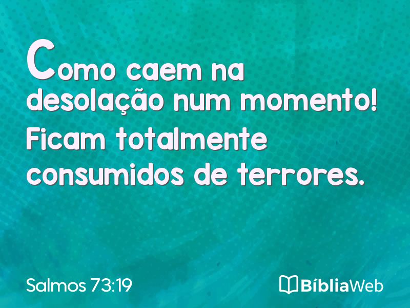 Salmos 73:19 em imagem para compartilhar