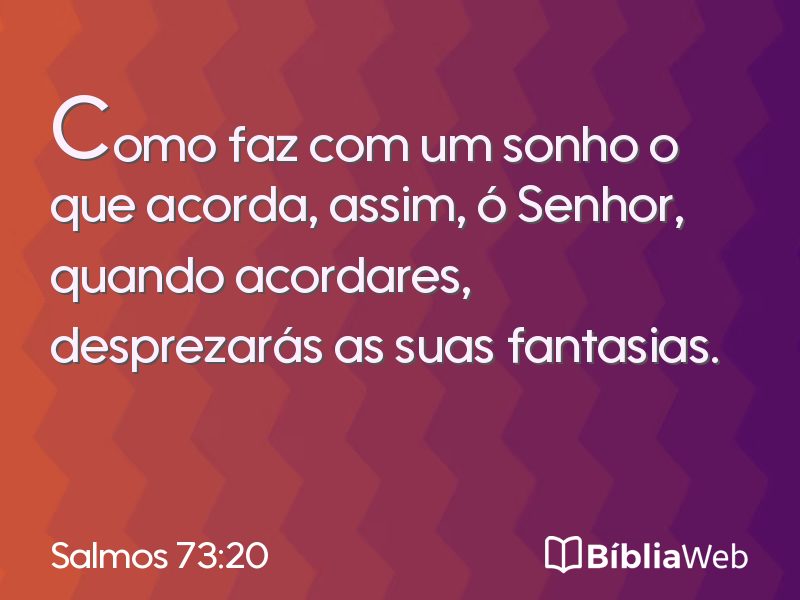 Salmos 73:20 em imagem para compartilhar