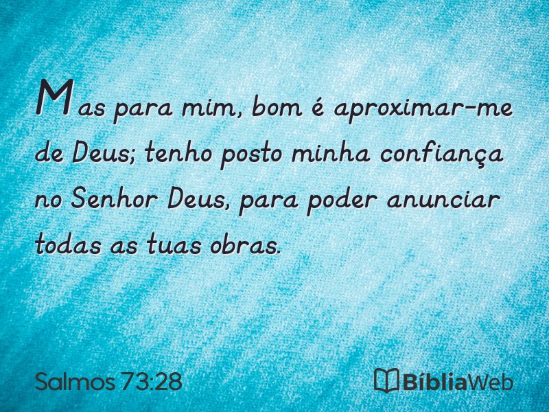 Salmos 73:28 em imagem para compartilhar