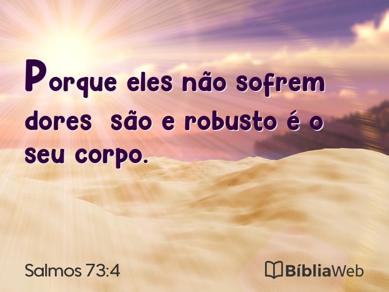 Salmos 73:4 em imagem para compartilhar