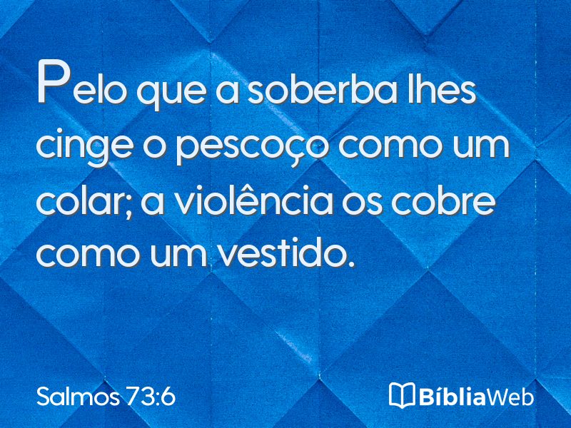 Salmos 73:6 em imagem para compartilhar