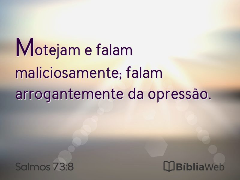 Salmos 73:8 em imagem para compartilhar