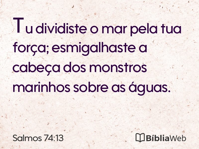 Salmos 74:13 em imagem para compartilhar