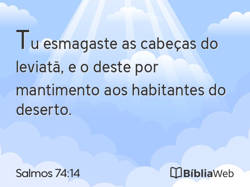 Salmos 74:14 em imagem para compartilhar