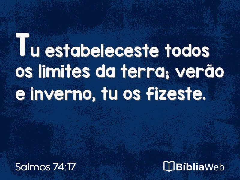 Salmos 74:17 em imagem para compartilhar