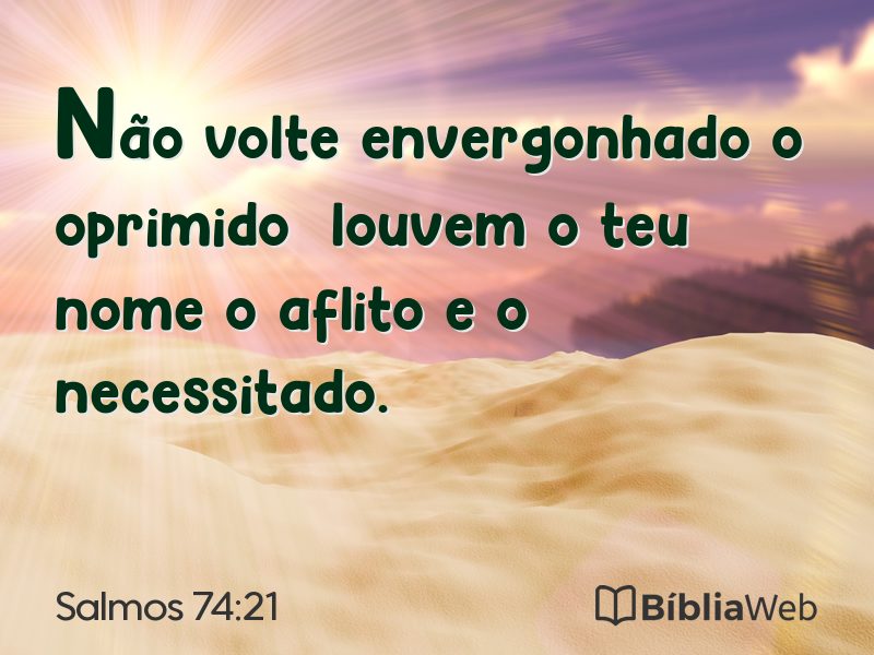 Salmos 74:21 em imagem para compartilhar