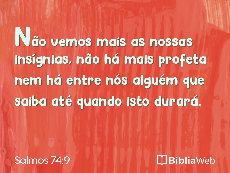 Salmos 74:9 em imagem para compartilhar