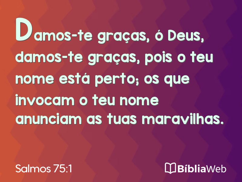Salmos 75:1 em imagem para compartilhar