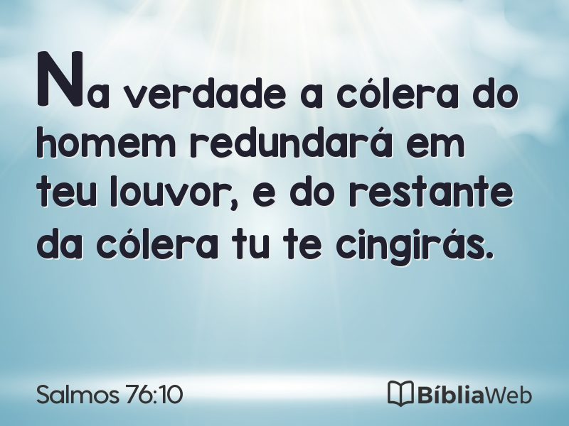 Salmos 76:10 em imagem para compartilhar