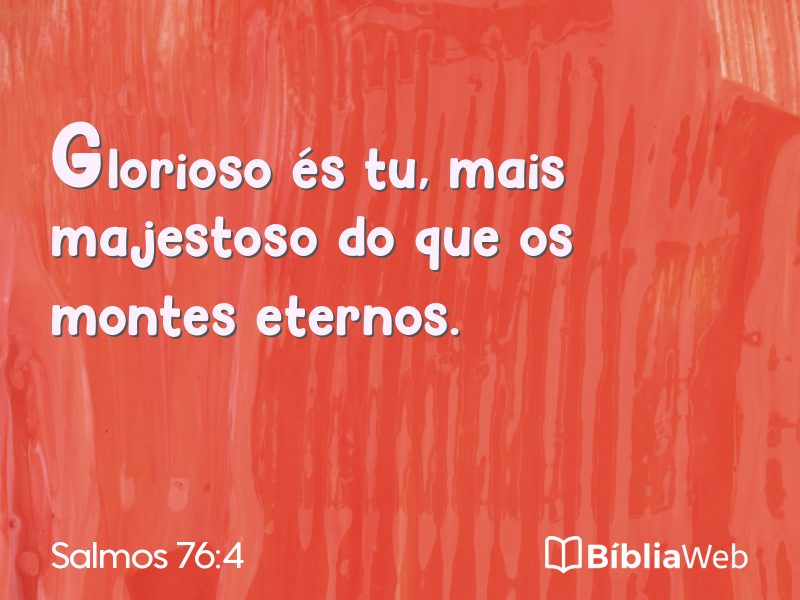 Salmos 76:4 em imagem para compartilhar