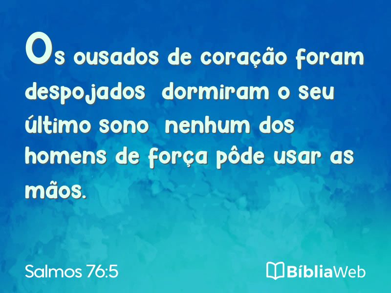 Salmos 76:5 em imagem para compartilhar