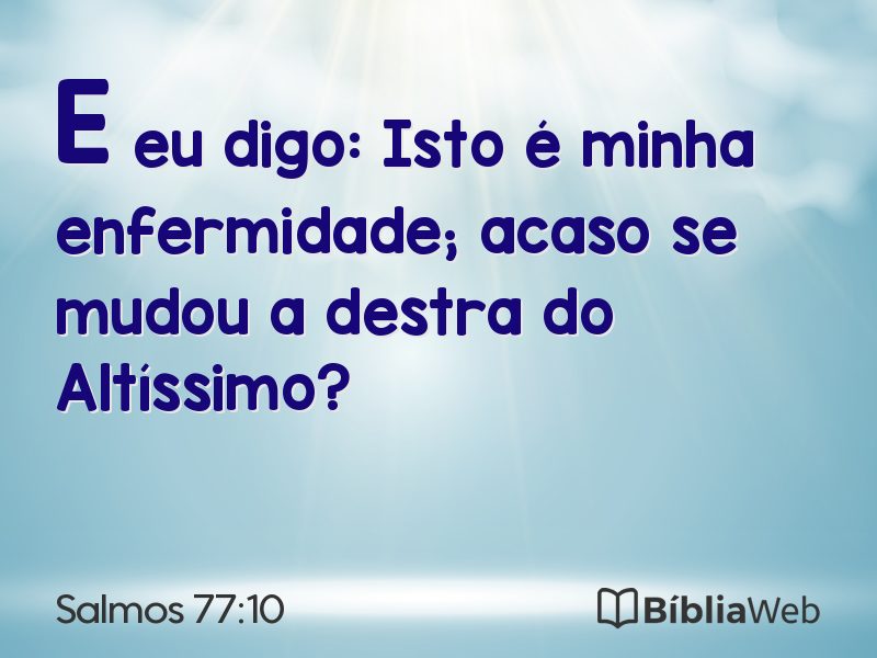 Salmos 77:10 em imagem para compartilhar