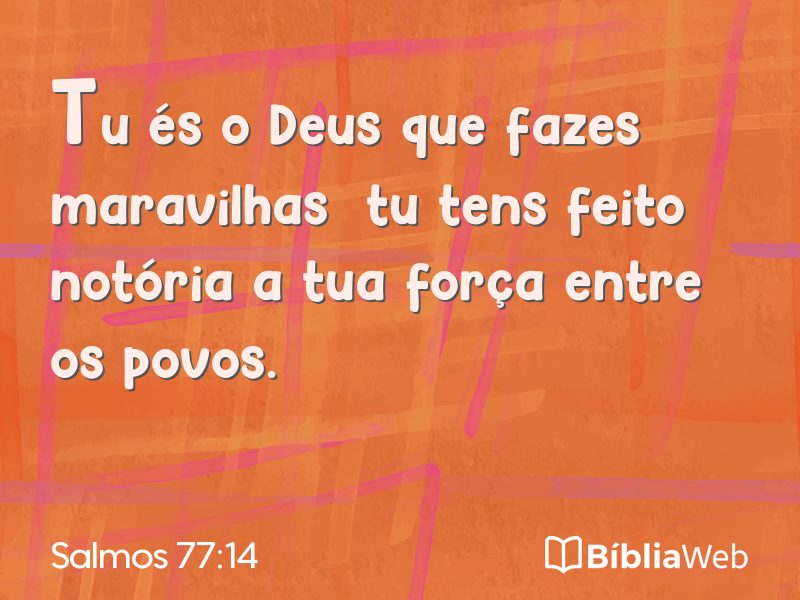 Salmos 77:14 em imagem para compartilhar