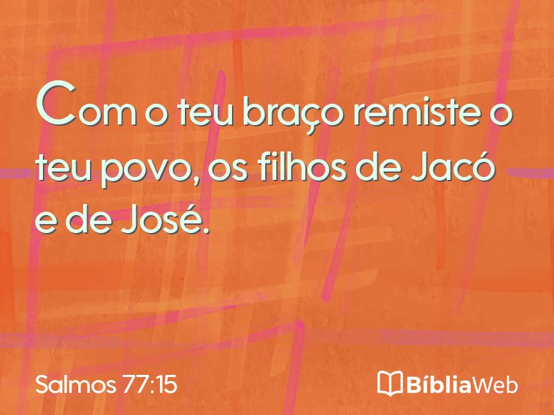 Salmos 77:15 em imagem para compartilhar