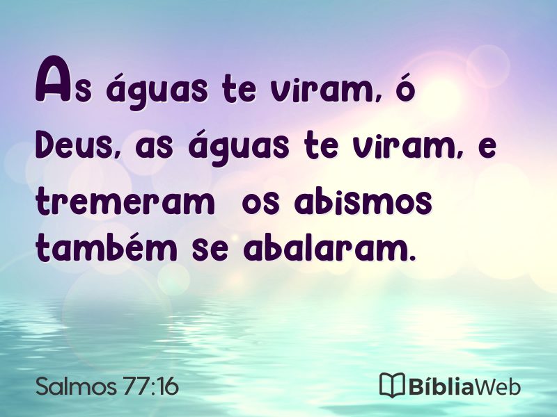 Salmos 77:16 em imagem para compartilhar