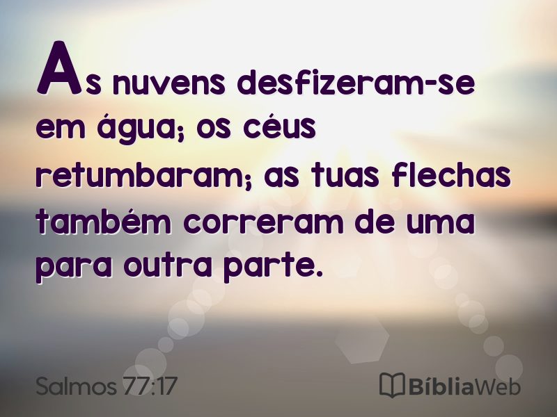 Salmos 77:17 em imagem para compartilhar