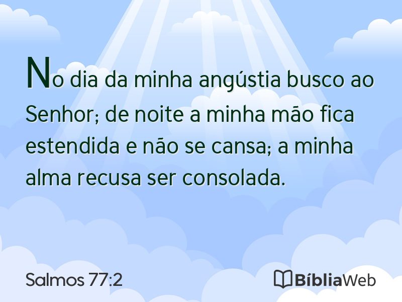 Salmos 77:2 em imagem para compartilhar
