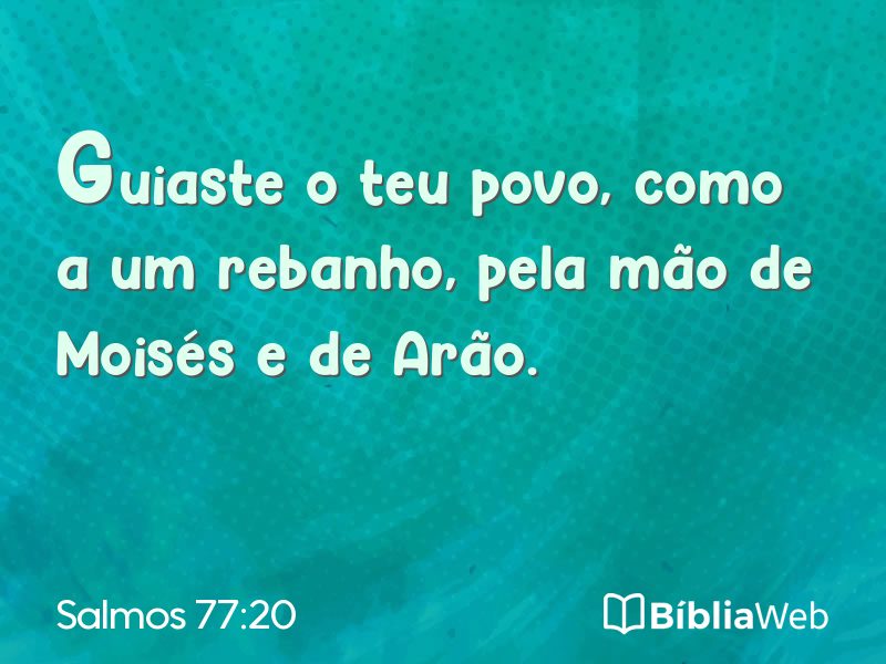 Salmos 77:20 em imagem para compartilhar