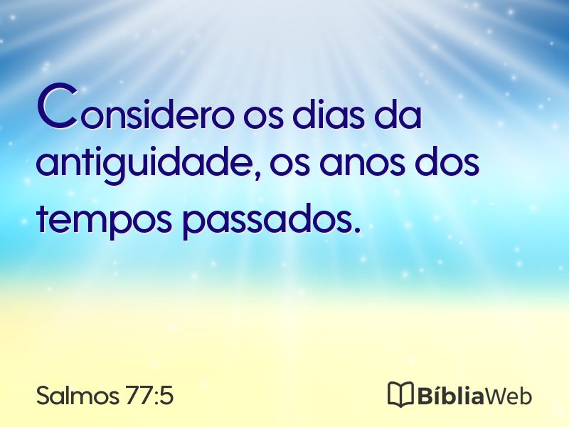 Salmos 77:5 em imagem para compartilhar