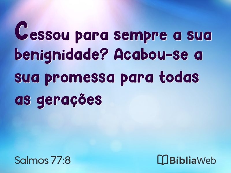 Salmos 77:8 em imagem para compartilhar