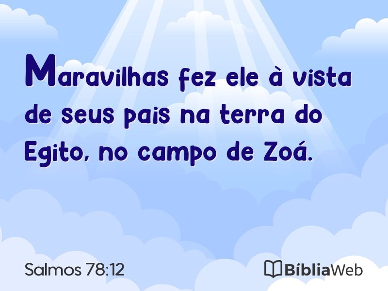 Salmos 78:12 em imagem para compartilhar