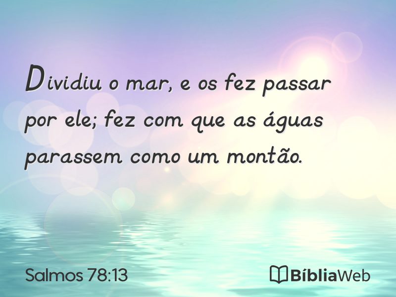 Salmos 78:13 em imagem para compartilhar