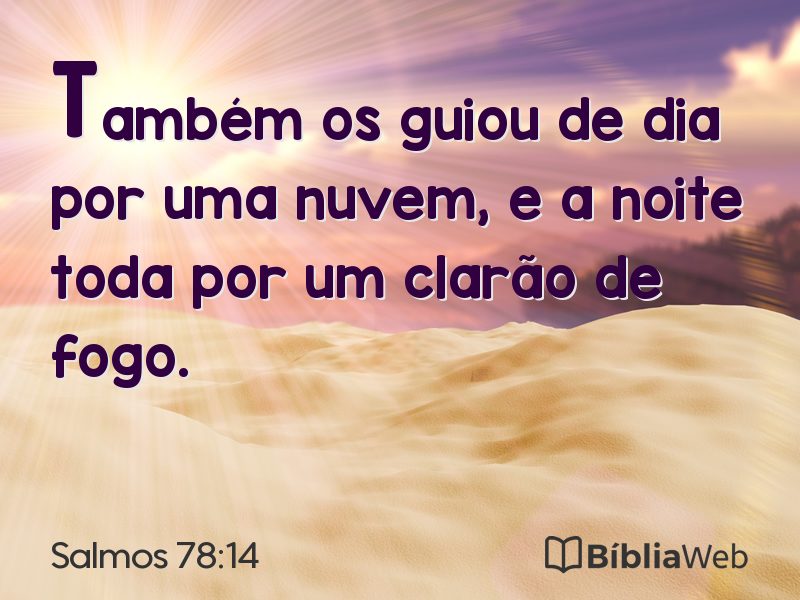 Salmos 78:14 em imagem para compartilhar