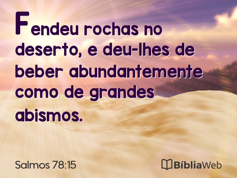 Salmos 78:15 em imagem para compartilhar