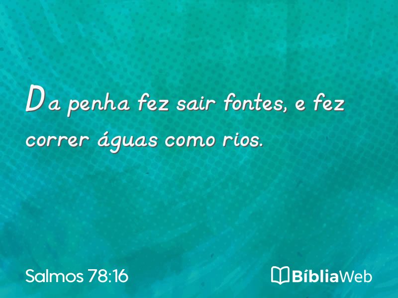 Salmos 78:16 em imagem para compartilhar