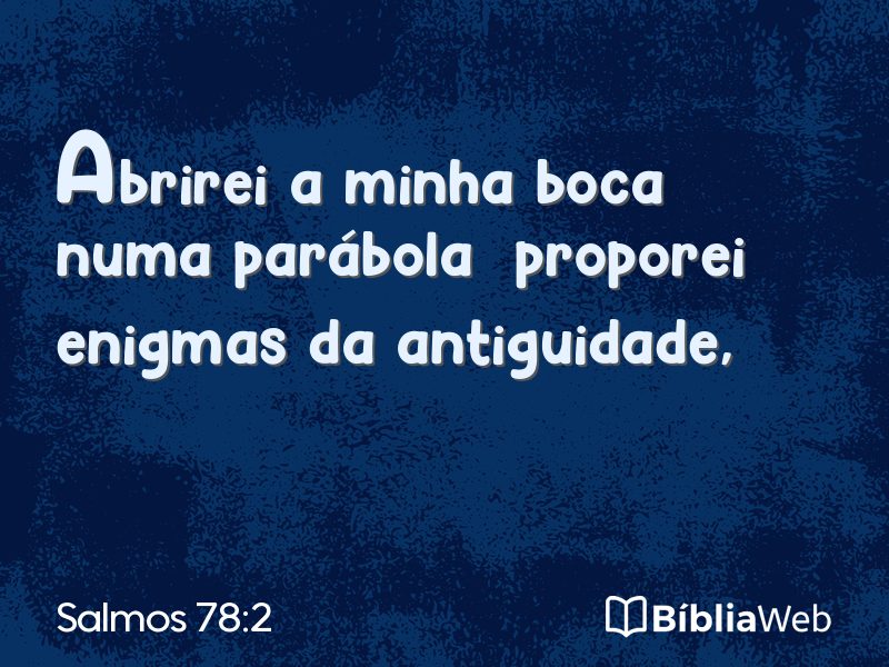 Salmos 78:2 em imagem para compartilhar