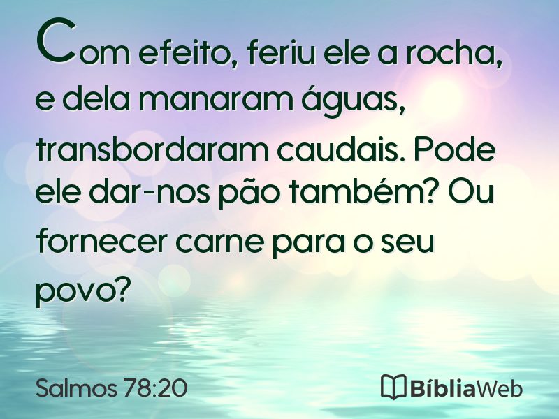 Salmos 78:20 em imagem para compartilhar