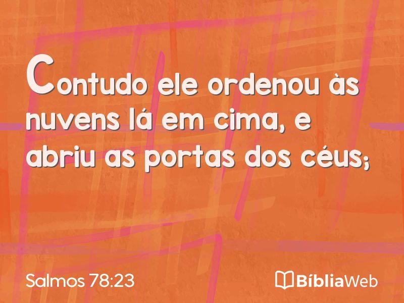 Salmos 78:23 em imagem para compartilhar