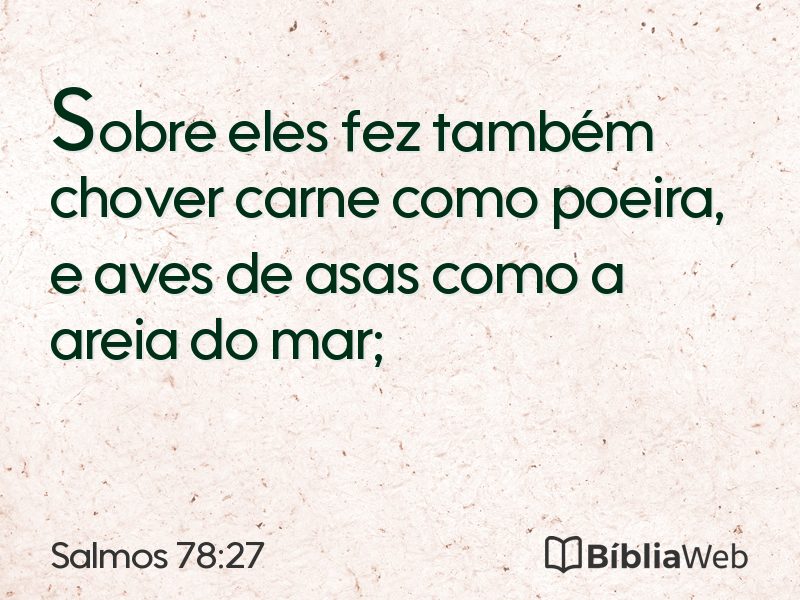 Salmos 78:27 em imagem para compartilhar