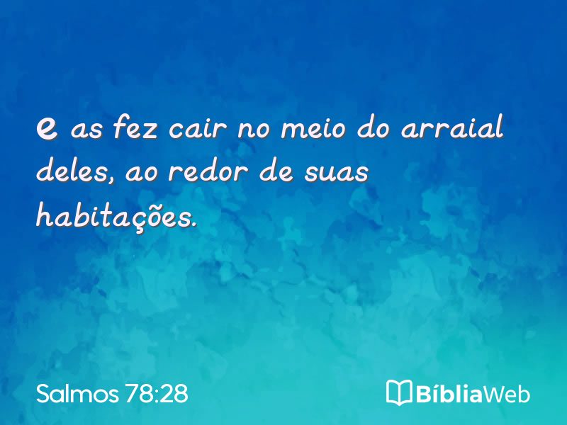 Salmos 78:28 em imagem para compartilhar