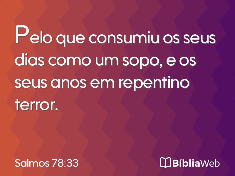 Salmos 78:33 em imagem para compartilhar