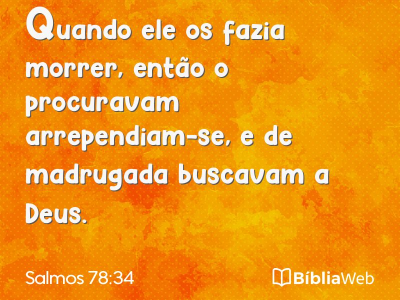 Salmos 78:34 em imagem para compartilhar