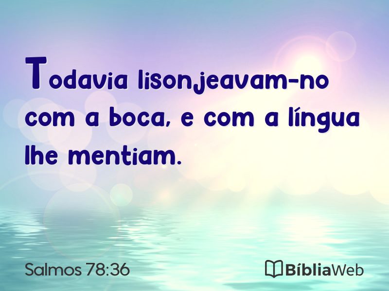 Salmos 78:36 em imagem para compartilhar