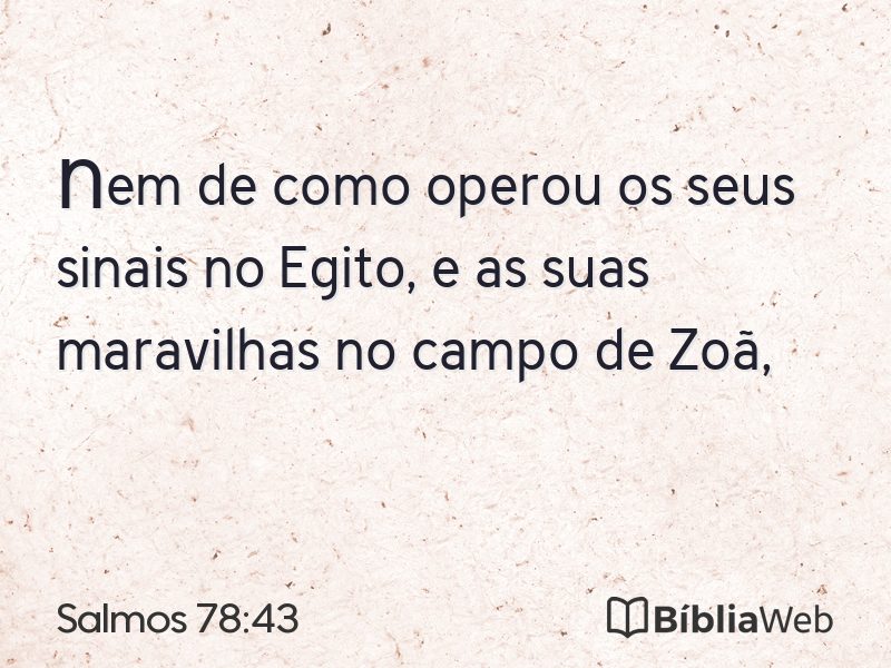 Salmos 78:43 em imagem para compartilhar
