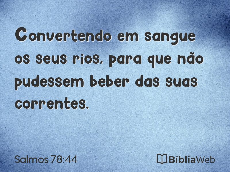 Salmos 78:44 em imagem para compartilhar