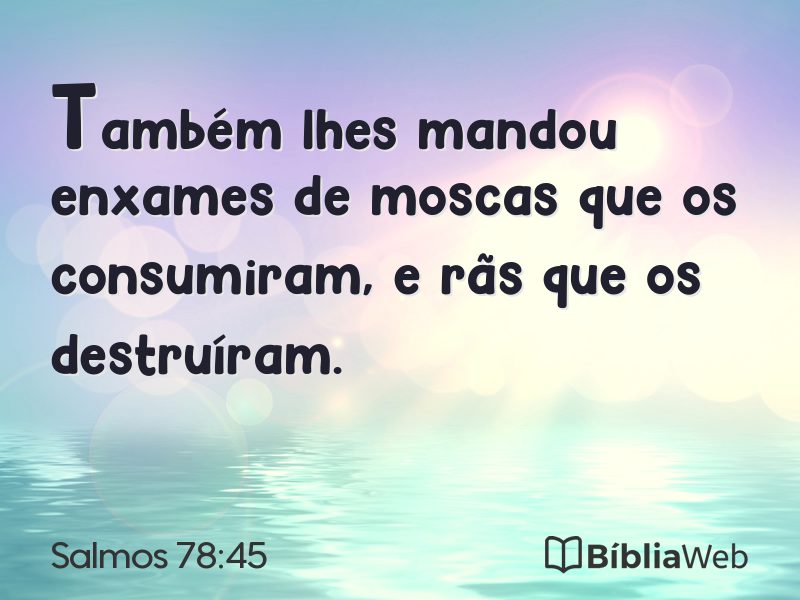 Salmos 78:45 em imagem para compartilhar