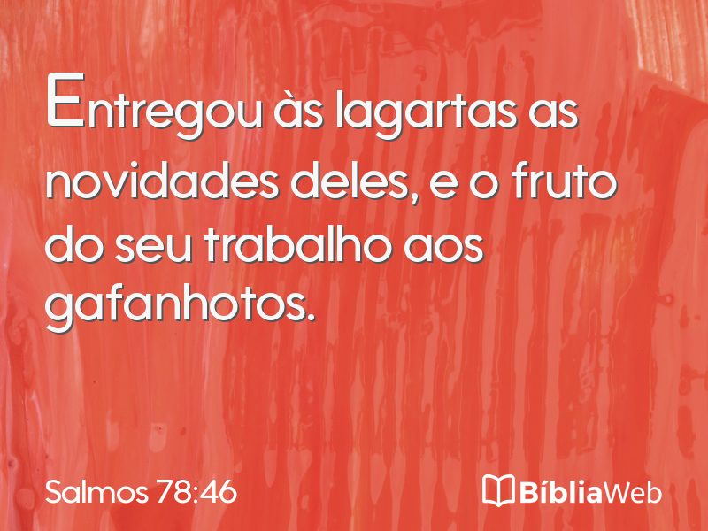 Salmos 78:46 em imagem para compartilhar