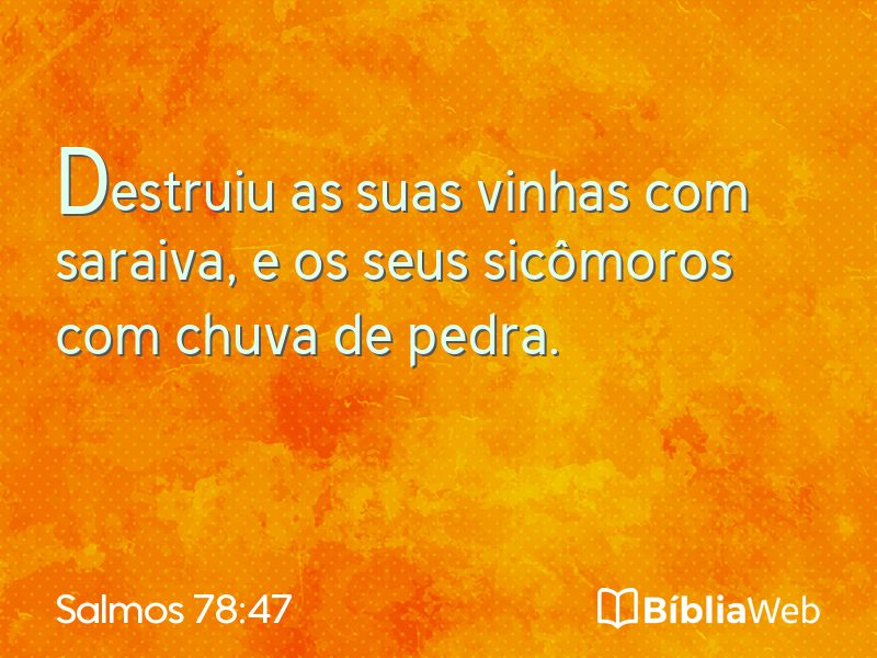Salmos 78:47 em imagem para compartilhar