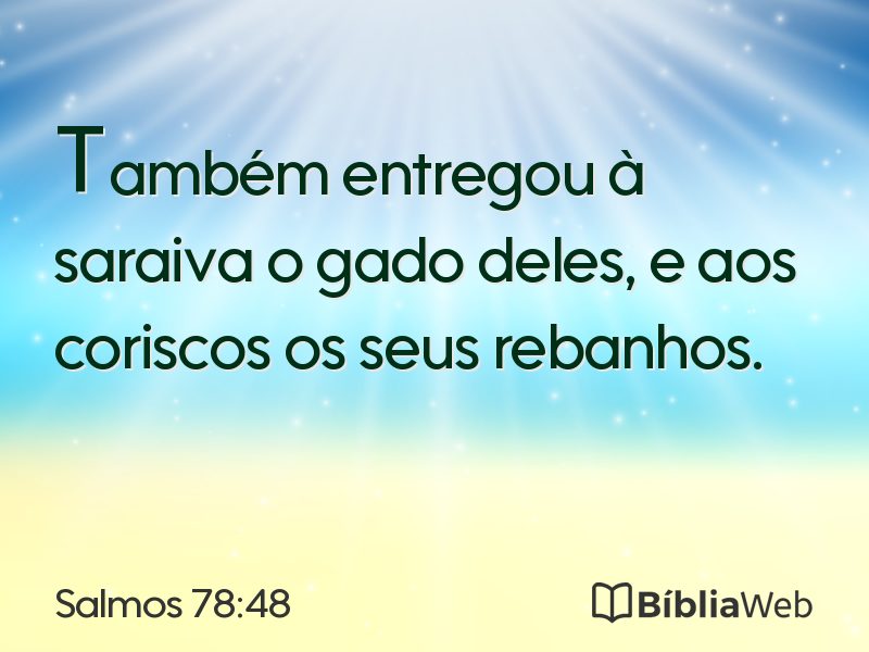 Salmos 78:48 em imagem para compartilhar