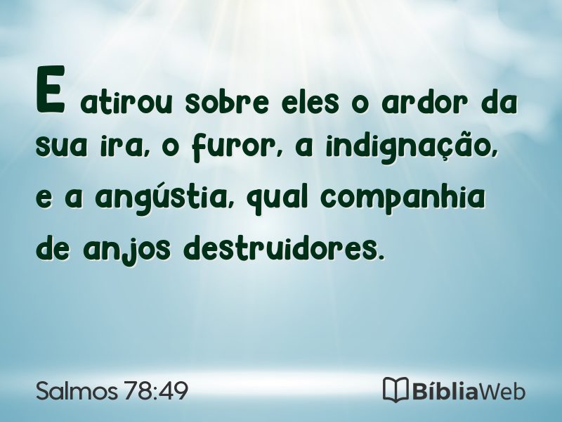 Salmos 78:49 em imagem para compartilhar
