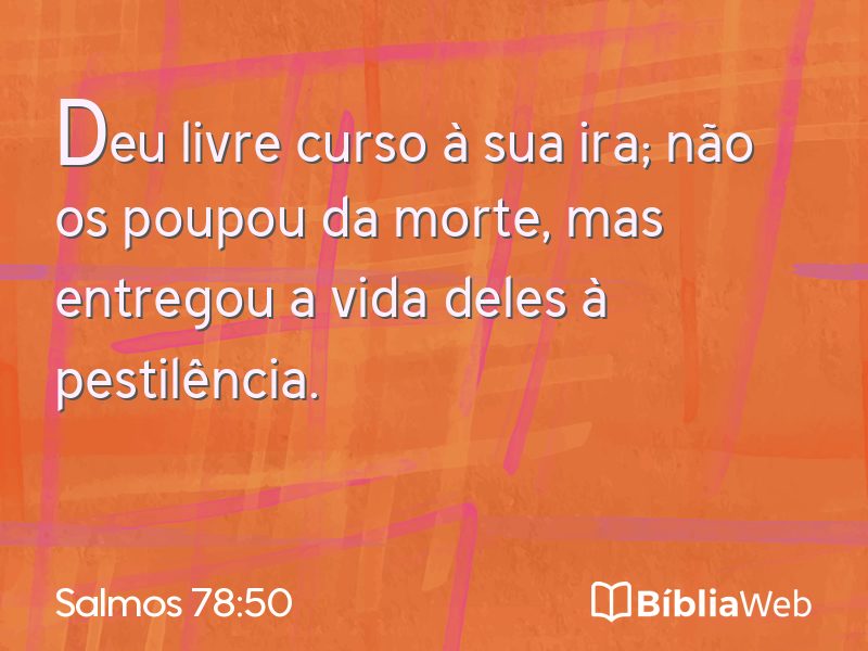 Salmos 78:50 em imagem para compartilhar