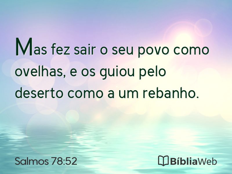 Salmos 78:52 em imagem para compartilhar